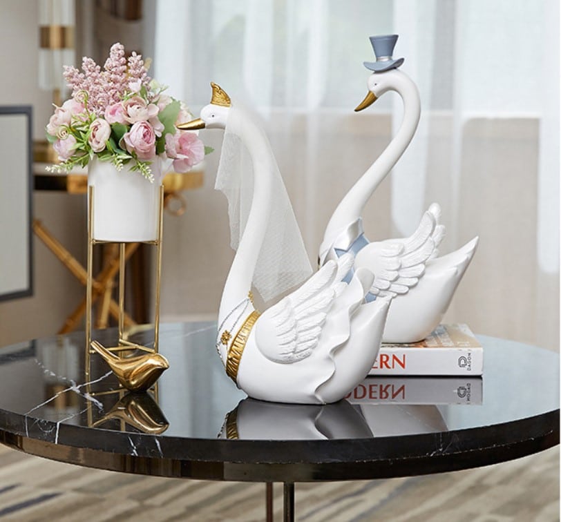 cap thien nga trang tri