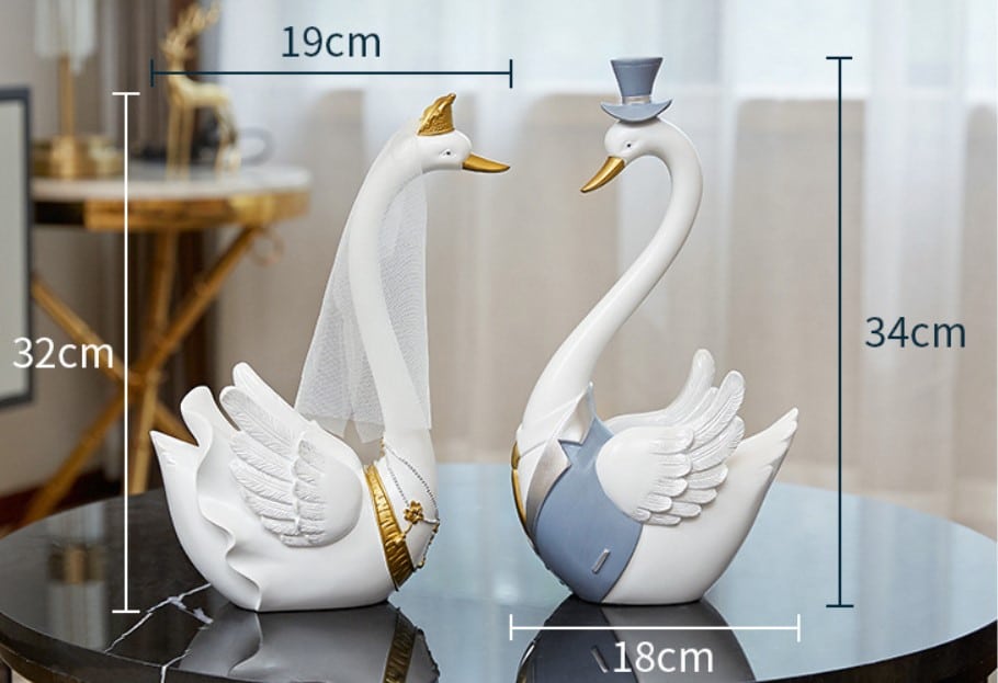 cap thien nga trang tri