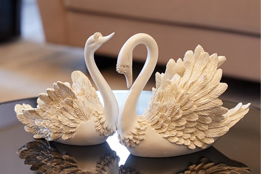 cap thien nga trang tri