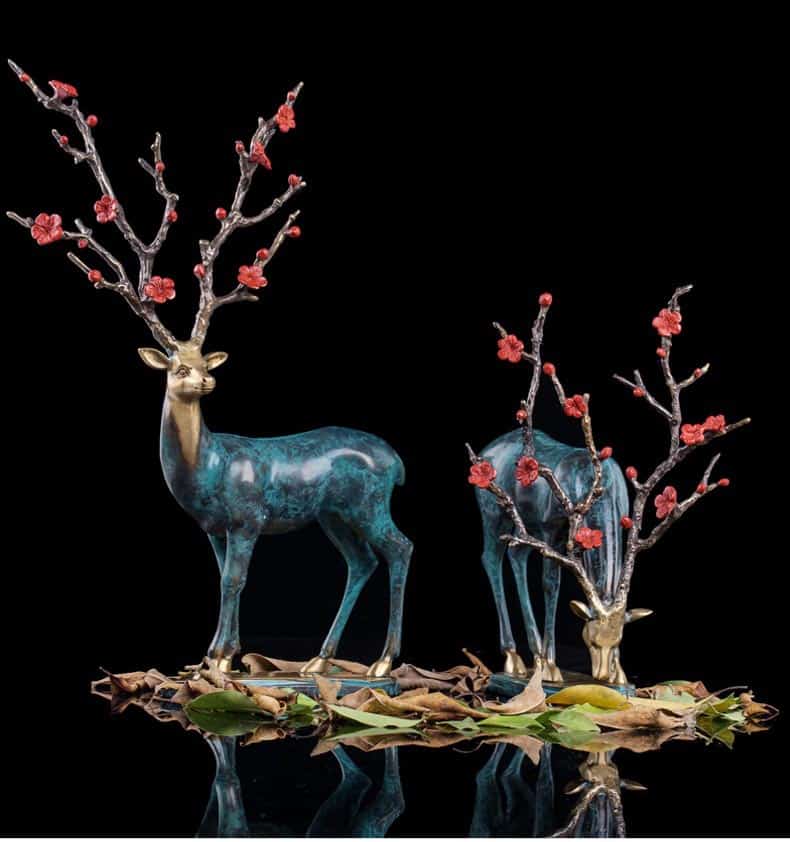 Cặp hươu hoa anh đào