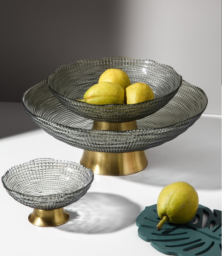 dia trai cay thuy tinh decor phong khach