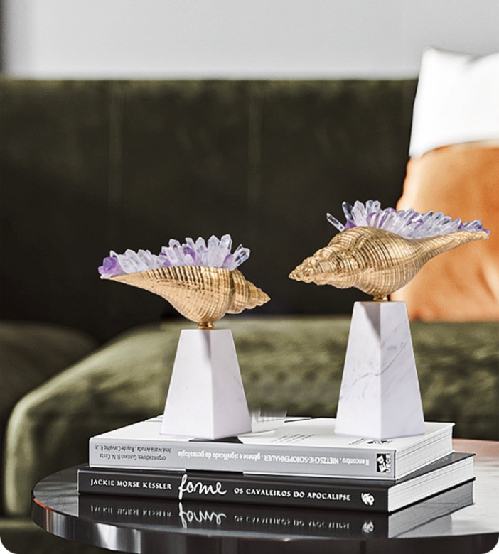 decor de ban oc dong da cam thach