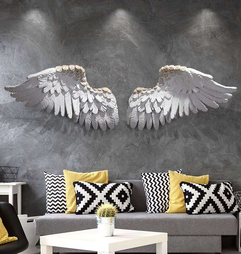 Đôi cánh thiên thần 3D treo tường trang trí quán cafe, trà sữa…
