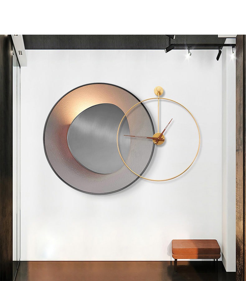 dong ho treo tuong khong so ket hop tranh