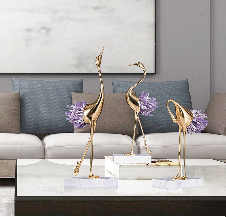 Hạc phong thủy để bàn