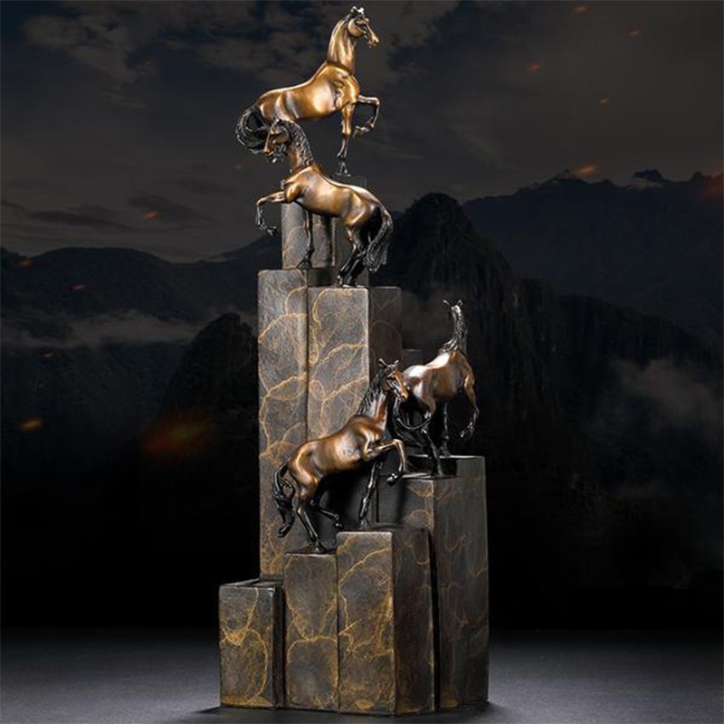 Tượng tứ mã cao cấp bằng đồng