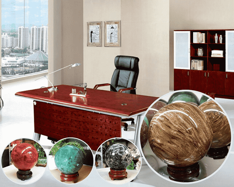Cách đặt quả cầu phong thủy trên bàn làm việc giúp tăng vượng khí