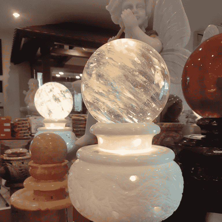 quả cầu đá phong thủy để bàn làm việc hợp với tuổi giáp tý 2021