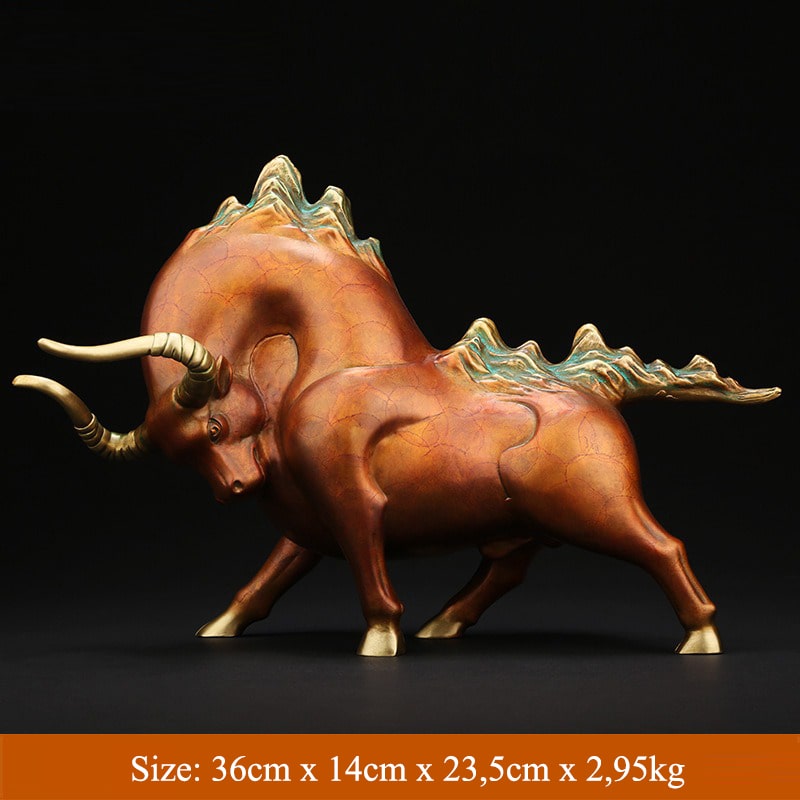 Tượng bò tót phố wall phong thủy