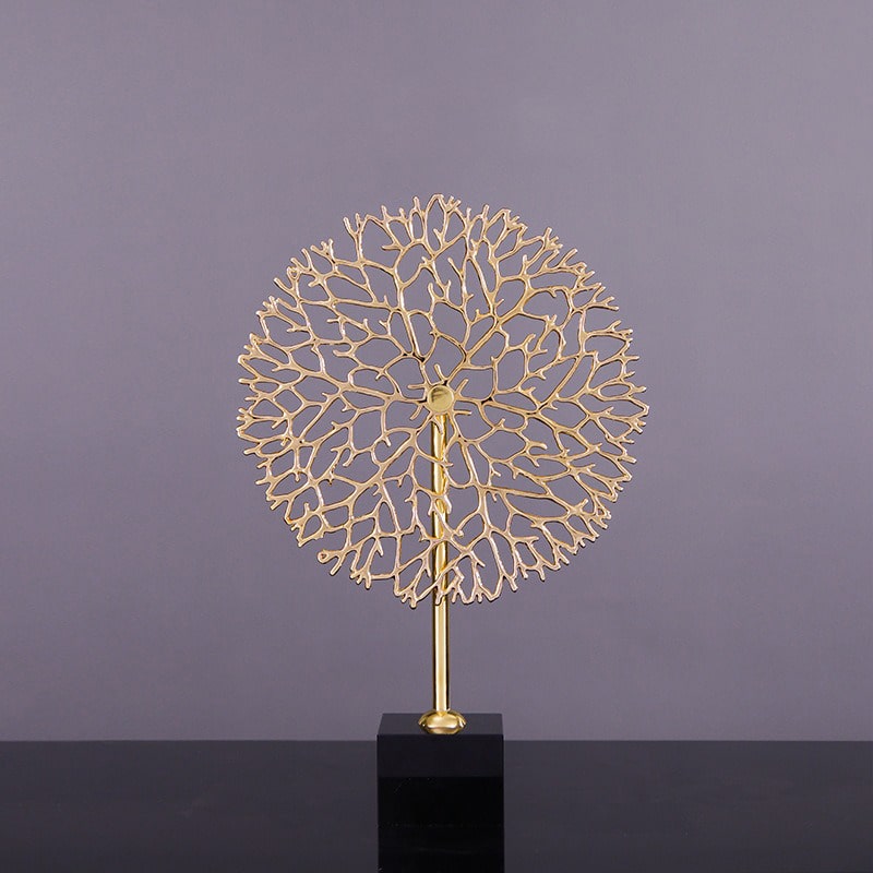 Cặp cây tài lộc bằng đồng trang trí nội thất