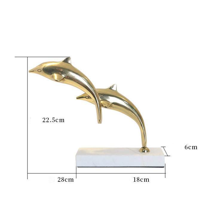 Tượng cá heo song hỷ để bàn