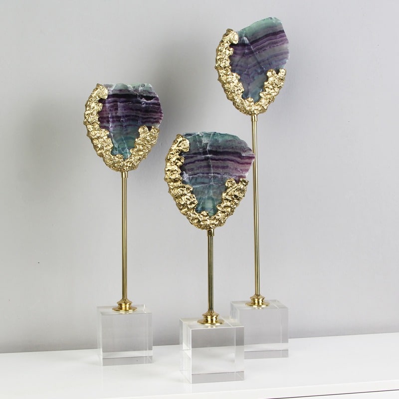 Đá pha lê trangt rí phòng khách sang trọng