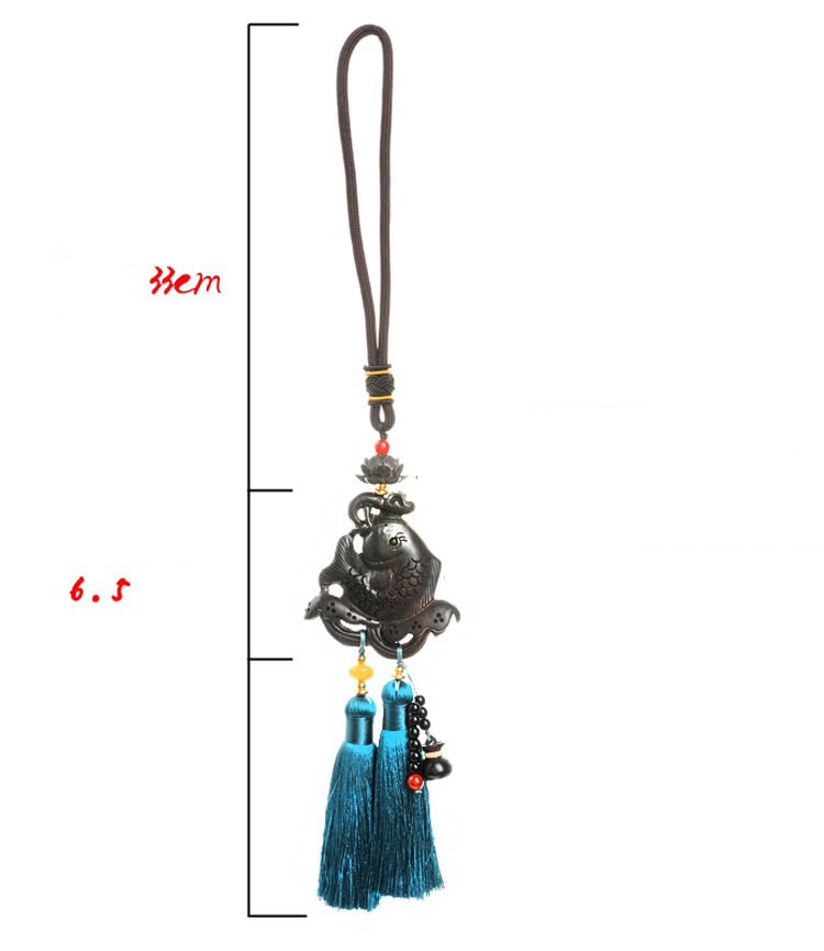 Dây treo ô tô phong thủy cá chép ngậm ngọc