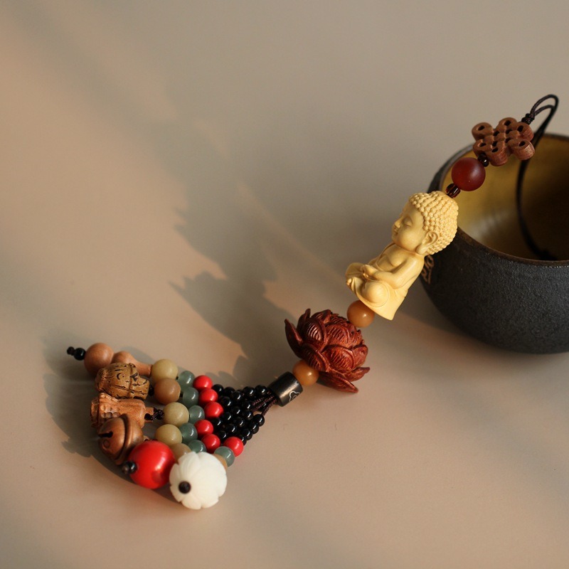 Dây khánh treo xe hơi Phật tọa hoa sen