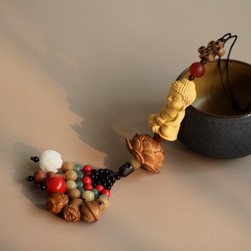 Dây khánh treo xe hơi Phật tọa hoa sen