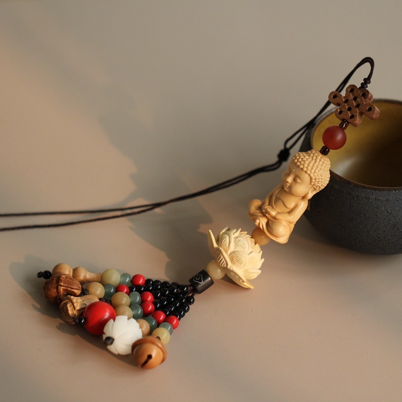 Dây khánh treo xe hơi Phật tọa hoa sen