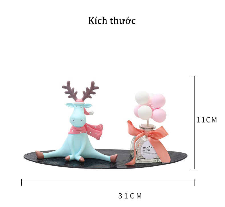 Decor xe hơi tượng con hươu