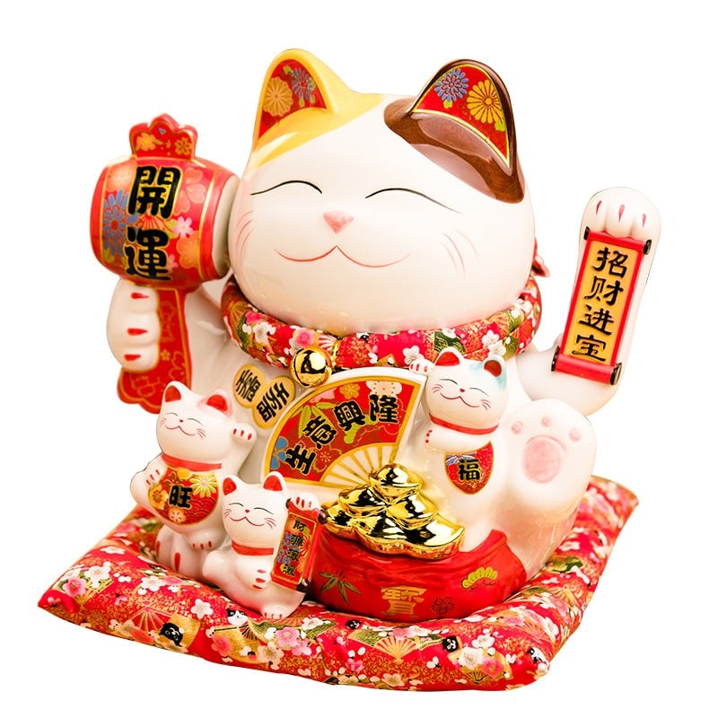 đồ trang trí của hàng mèo thần tài