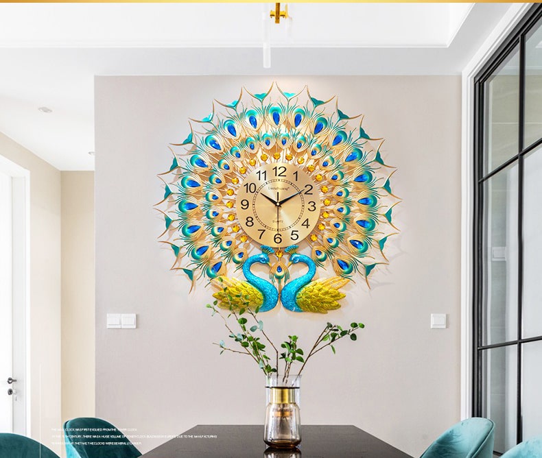 Đồng hồ đôi chim công song hỷ