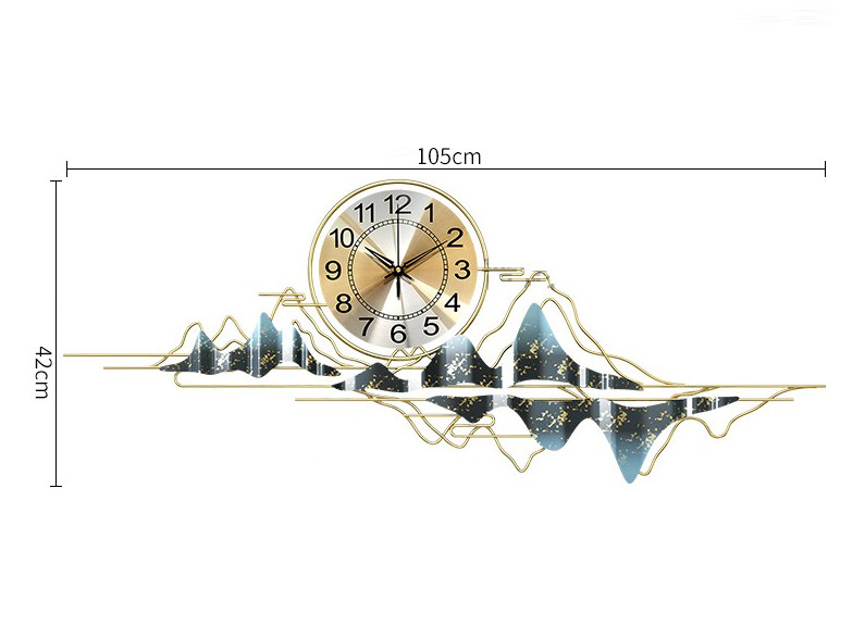 Tranh đồng hồ treo tường núi rêu phong