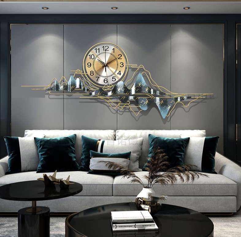 Tranh đồng hồ treo tường núi rêu phong