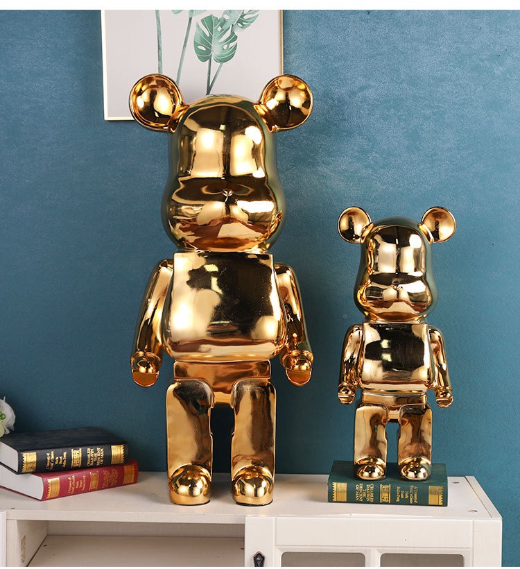 Gấu bearbrick 80cm mạ xanh dương cao cấp DBCP290  90s Home