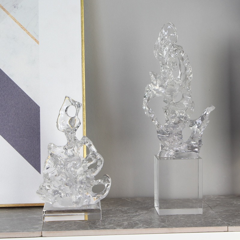 Hòn non bộ trong suốt để bàn làm việc