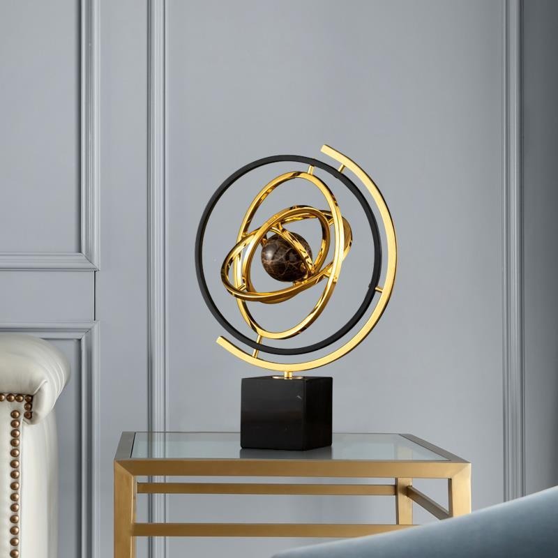 Quả địa cầu kim loại sang trọng để bàn làm việc