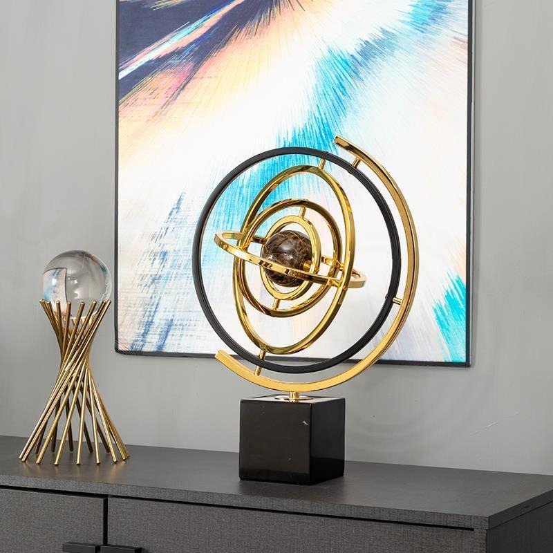 Quả địa cầu kim loại sang trọng để bàn làm việc