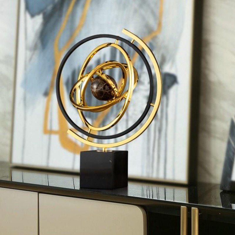 Quả Địa Cầu Kim Loại Sang Trọng Trang Trí Bàn Làm Việc