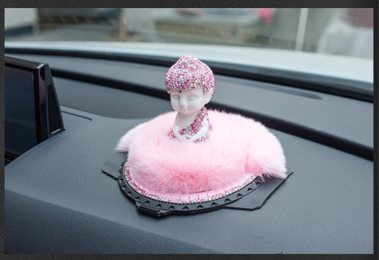 Tượng Phật để oto gắn đá