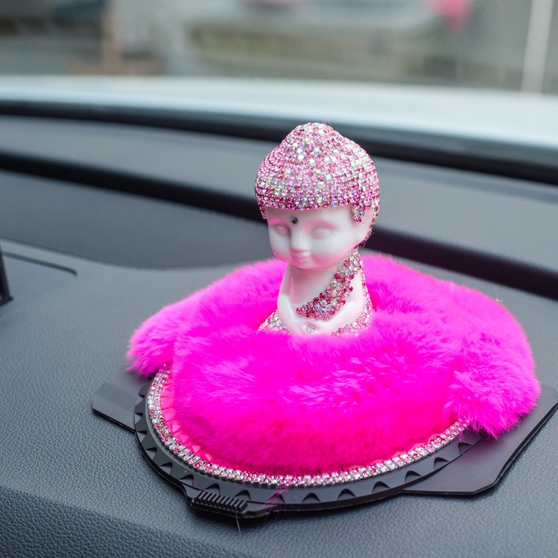 Tượng Phật để oto gắn đá