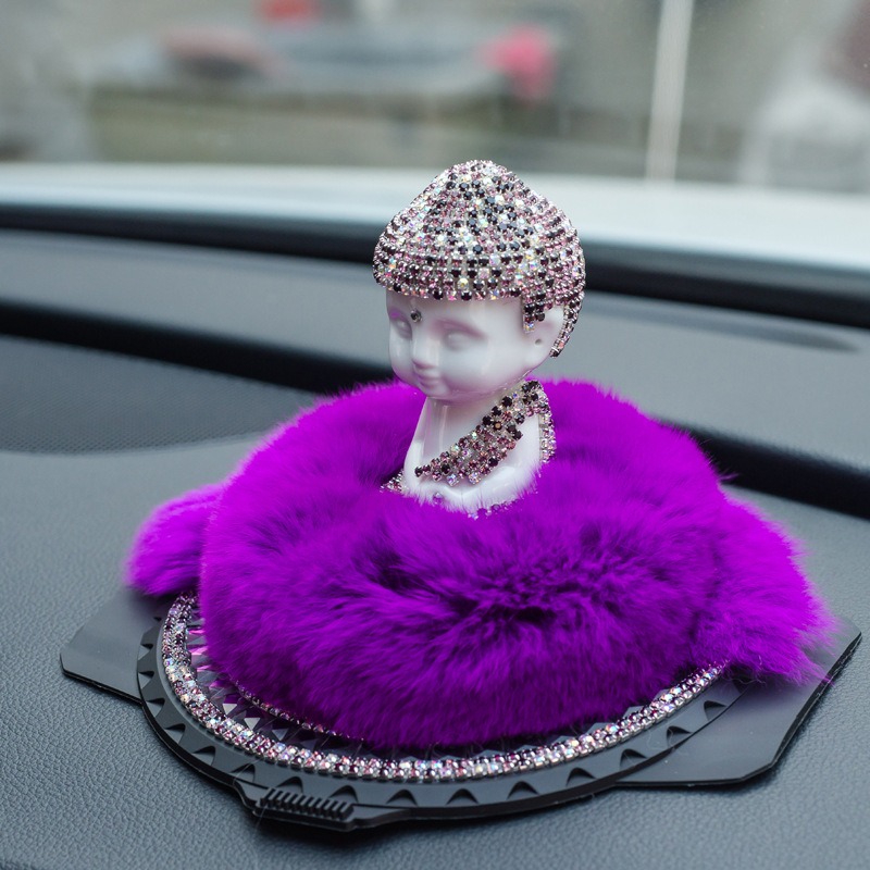 Tượng Phật để oto gắn đá