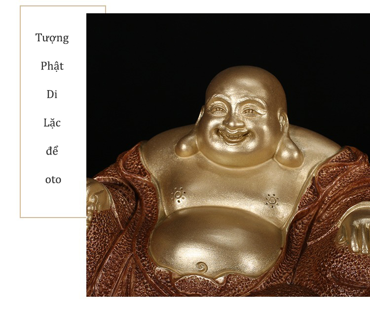 Tượng Phật Di Lặc đặt Taplo oto