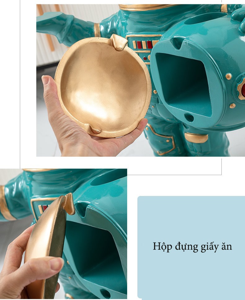 Tượng thỏ Bunny cầm khay