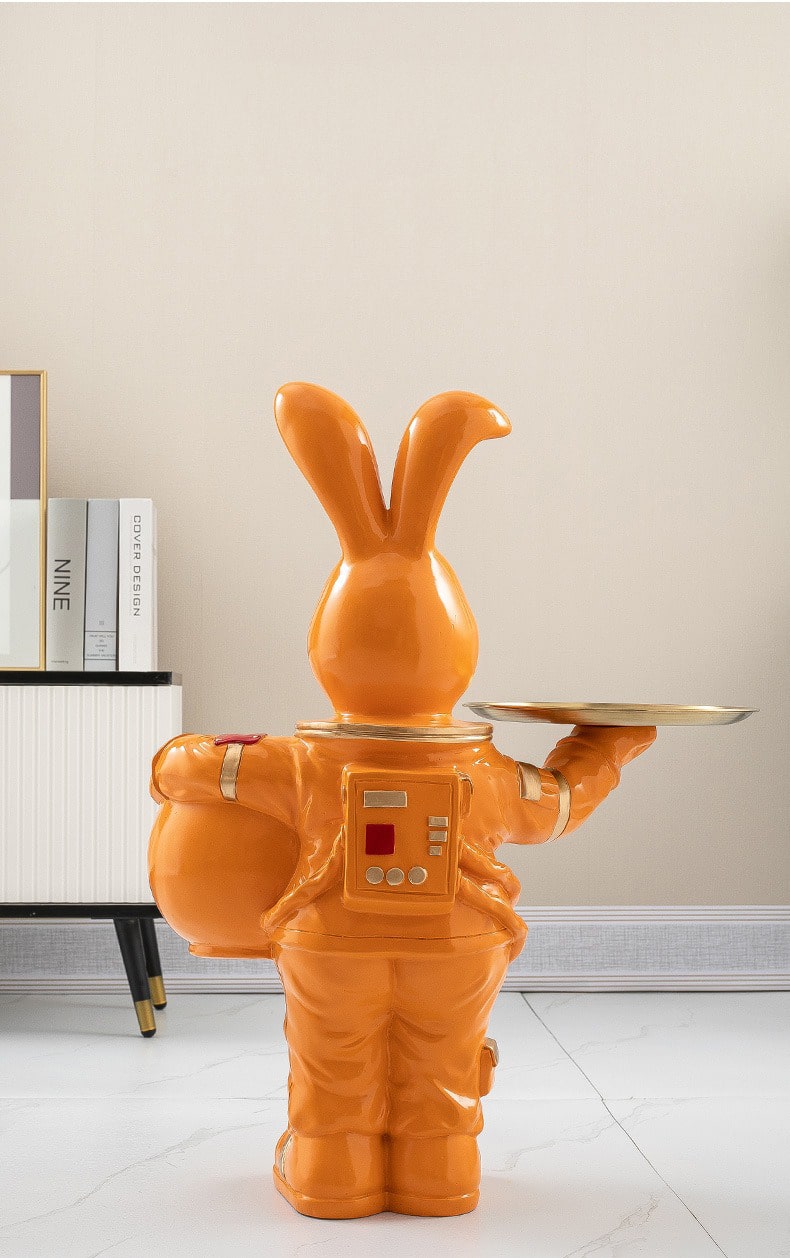 Tượng thỏ Bunny cầm khay