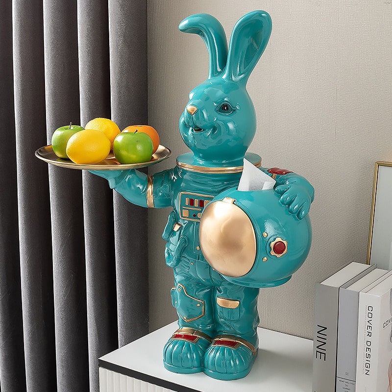Tượng thỏ Bunny cầm khay
