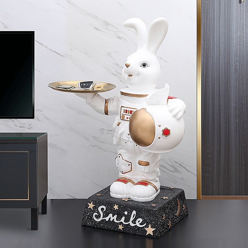 Tượng thỏ Bunny cầm khay