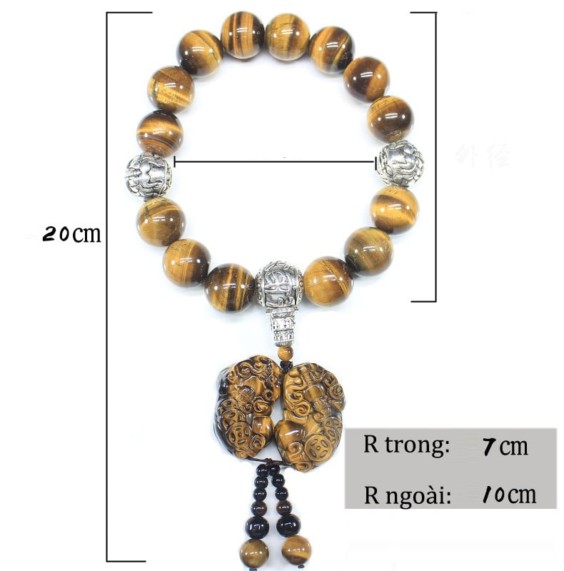 Vòng Tỳ Hưu phong thủy treo cần số oto