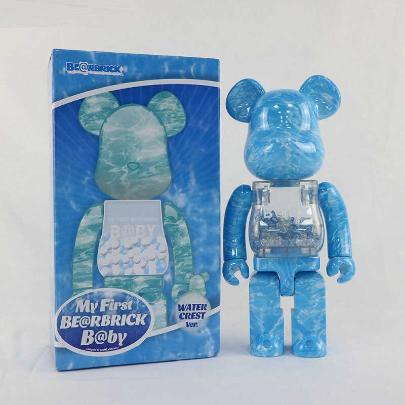 Gấu Bear gợn sóng xanh 28cm