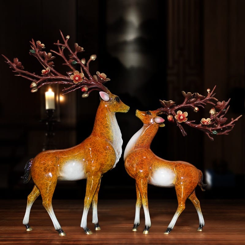 Cặp hươu hoa anh đào cao cấp Cặp hươu hoa anh đào cao cấp