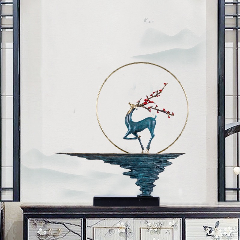 Hươu trên núi trang trí phòng khách Hươu trên núi trang trí phòng khách