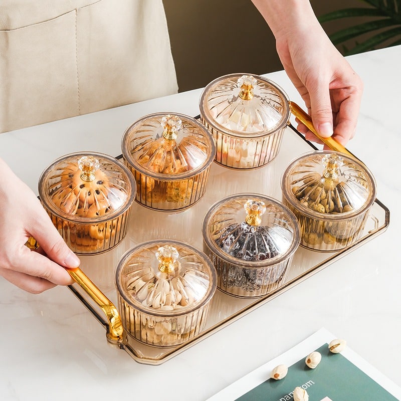 Khay mứt kính 6 hộp tròn