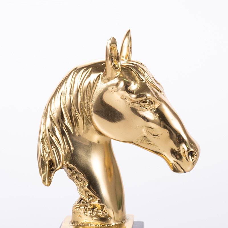 Tượng đầu ngựa đồng thích hợp để bàn làm việc