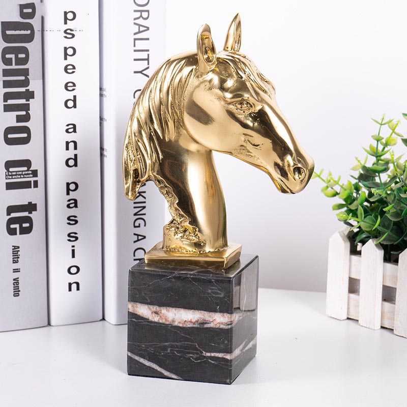 Tượng đầu ngựa đồng thích hợp để bàn làm việc