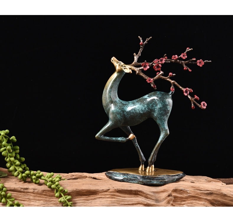 Hươu đồng trang trí nội thất