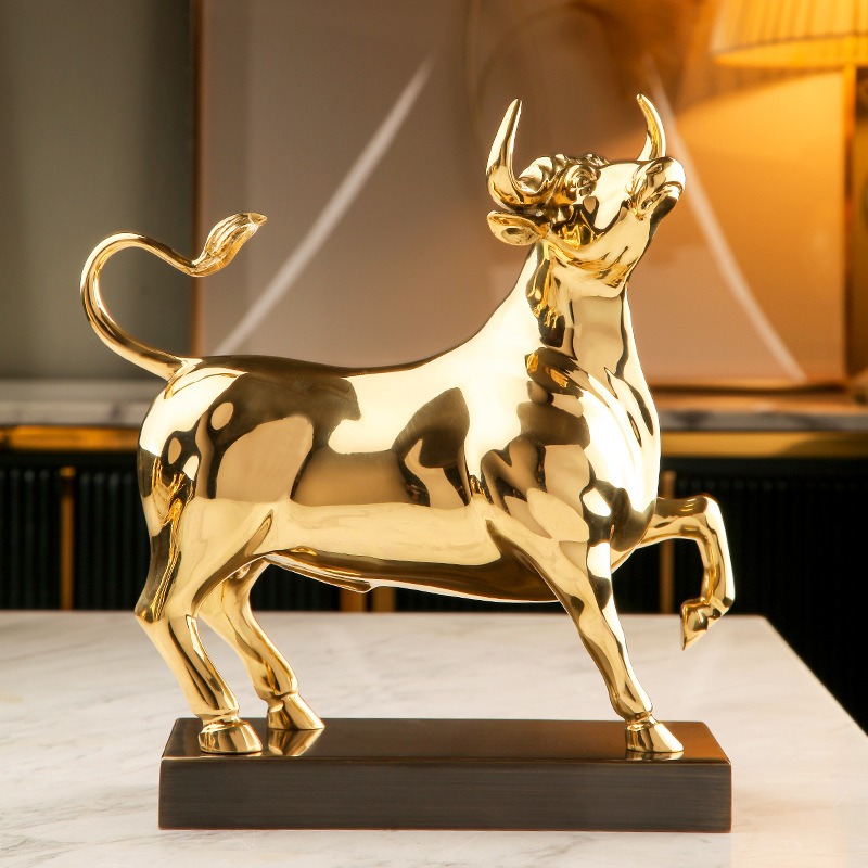 Tượng trâu đồng để bàn