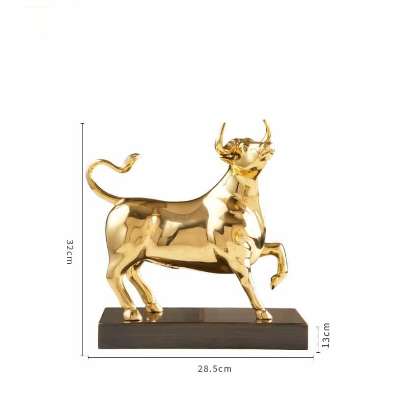 Tượng trâu đồng để bàn