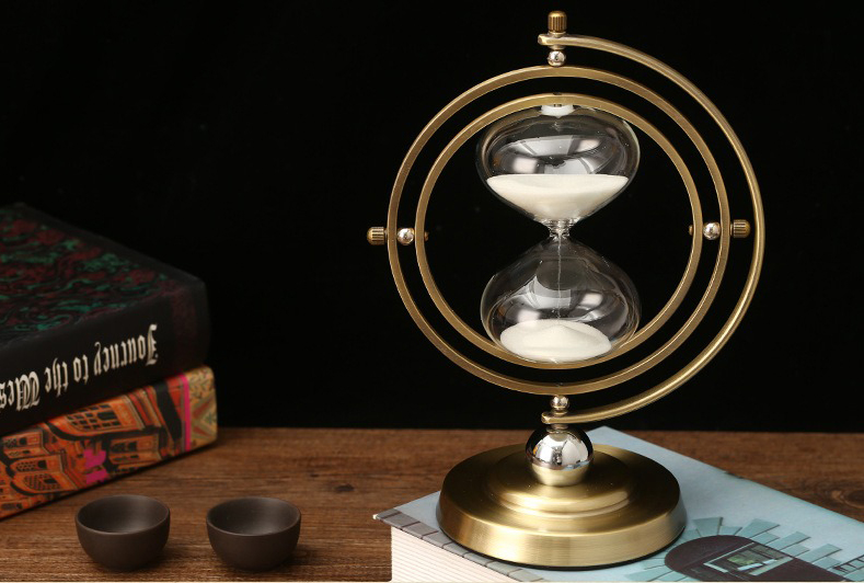 Đồng hồ cát hình bán nguyệt trang trí