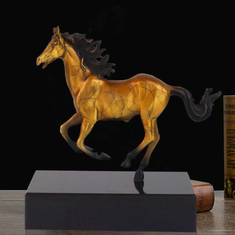 Tượng ngựa bằng đồng đế đá cẩm thạch Tượng ngựa bằng đồng đế đá cẩm thạch